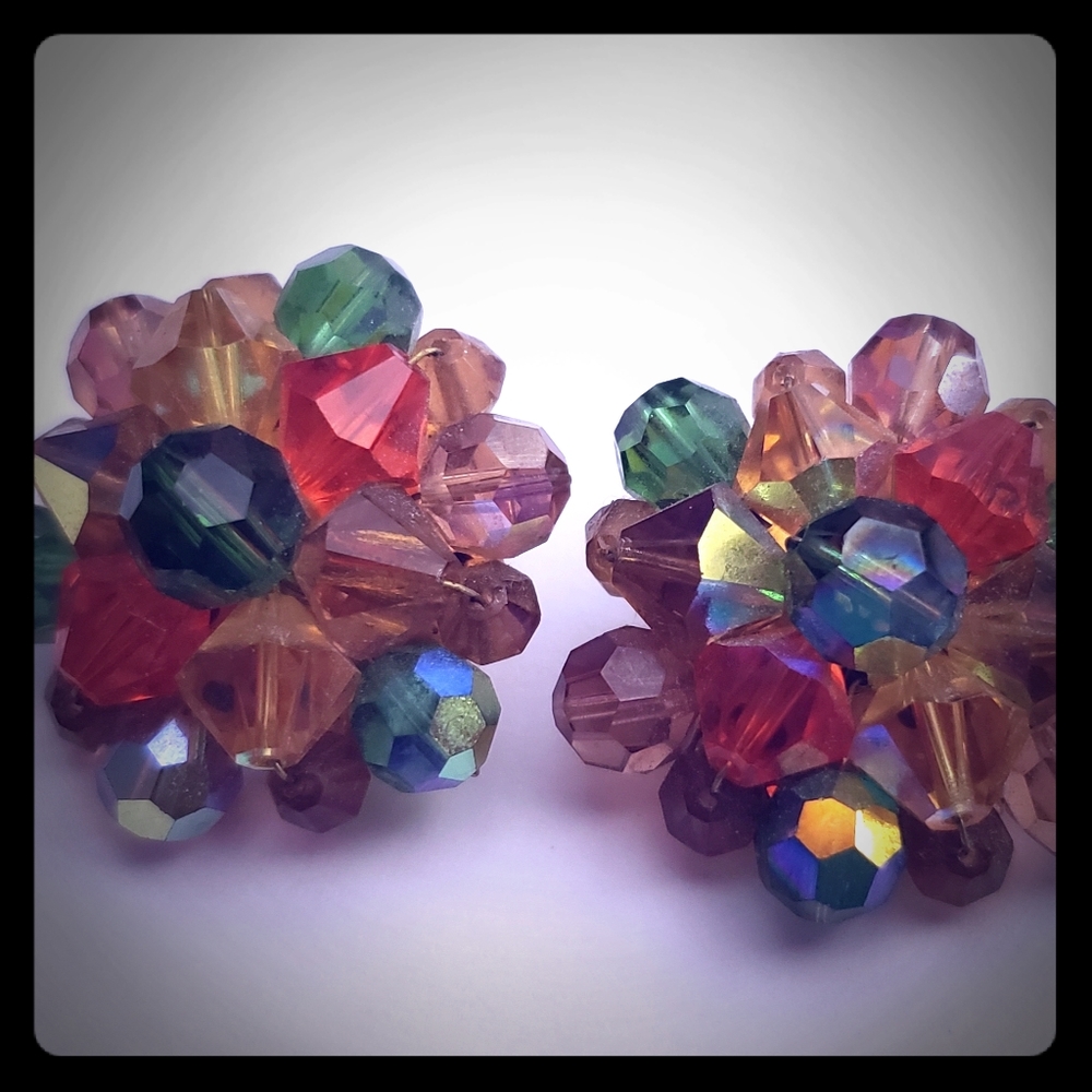 1950s costume jewelry earrings.